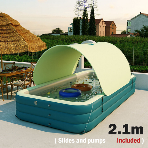  Portable swimming pool collapsible family sized easy set up backyard summer inflatable outdoor buget friendly space saving refreshing swim and hours of fun in the sun