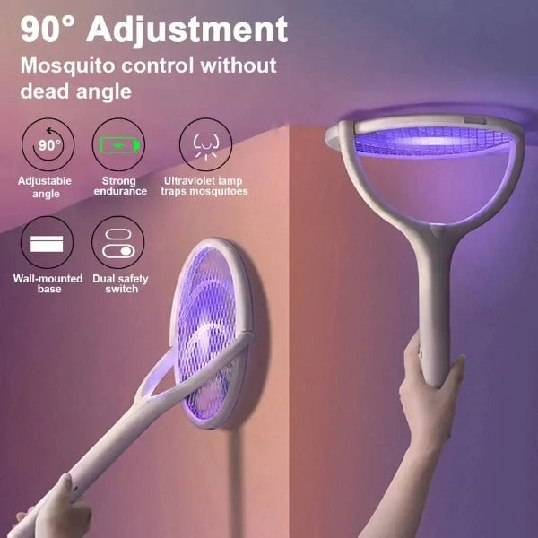 adjustable angle stable base wall mount hanger attract and kill mosquitoes and other flying insects using UV light and electric grid Essential tool to reduce mosquitoes