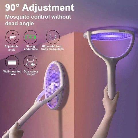 adjustable angle stable base wall mount hanger attract and kill mosquitoes and other flying insects using UV light and electric grid Essential tool to reduce mosquitoes