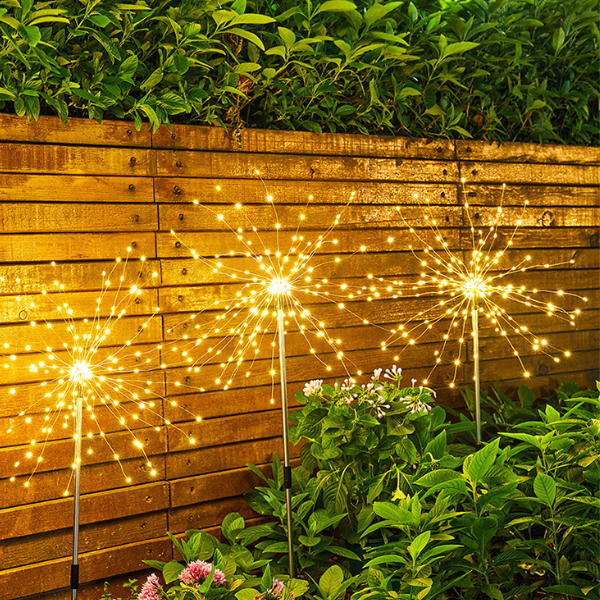 Fireworks Gardenlight backyard ledlight decoration waterproof Upgrade your outdoor space with our solar lights and enjoy the beauty of sustainable lighting.