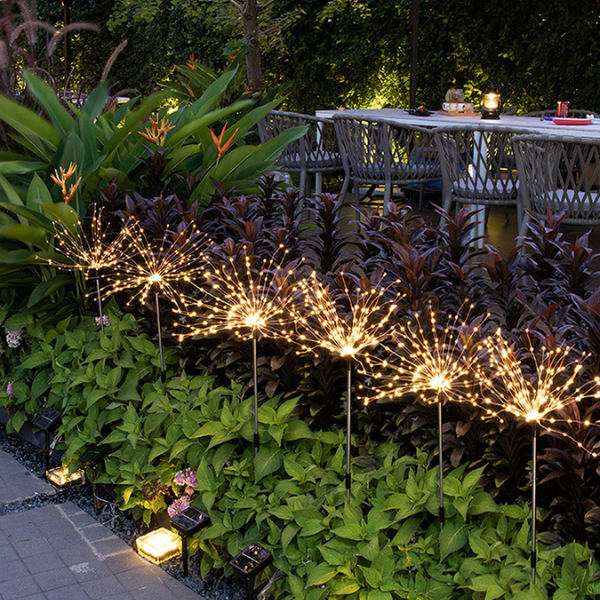 Fireworks Gardenlight backyard ledlight decoration waterproof Upgrade your outdoor space with our solar lights and enjoy the beauty of sustainable lighting.