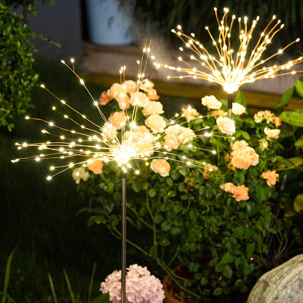 Fireworks Gardenlight backyard ledlight decoration waterproof Upgrade your outdoor space with our solar lights and enjoy the beauty of sustainable lighting.