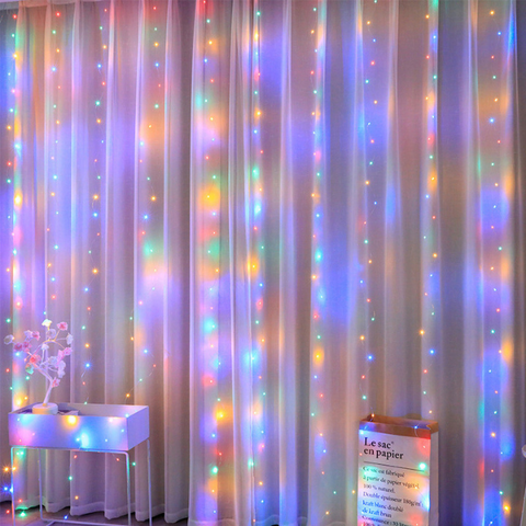 LED Curtain warm white multicolor Whether you're looking to add a touch of romance to your bedroom or a cozy ambiance to your living room these lights are the perfect solution.