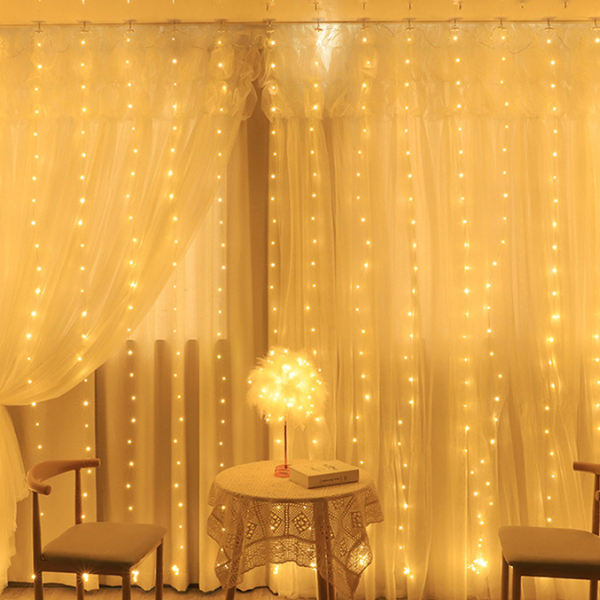 LED Curtain warm white multicolor Whether you're looking to add a touch of romance to your bedroom or a cozy ambiance to your living room these lights are the perfect solution.