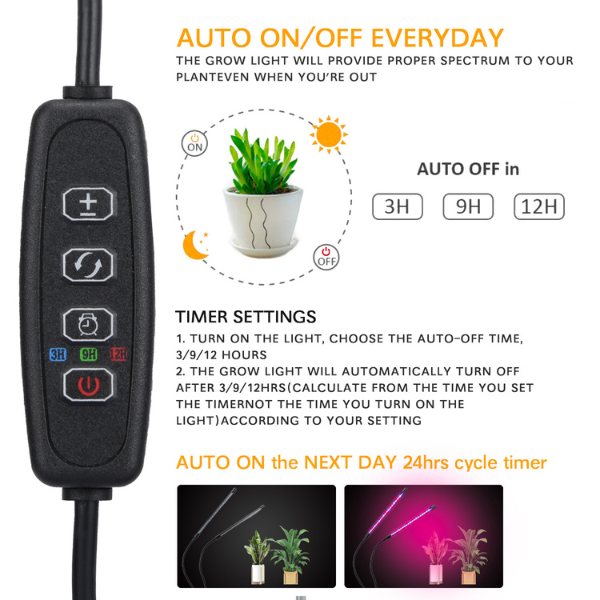 Adjustable Different modes brightness Plants grow light provides the perfect spectrum of light for plants to thrive perfect for seed starting propagation and plant growth