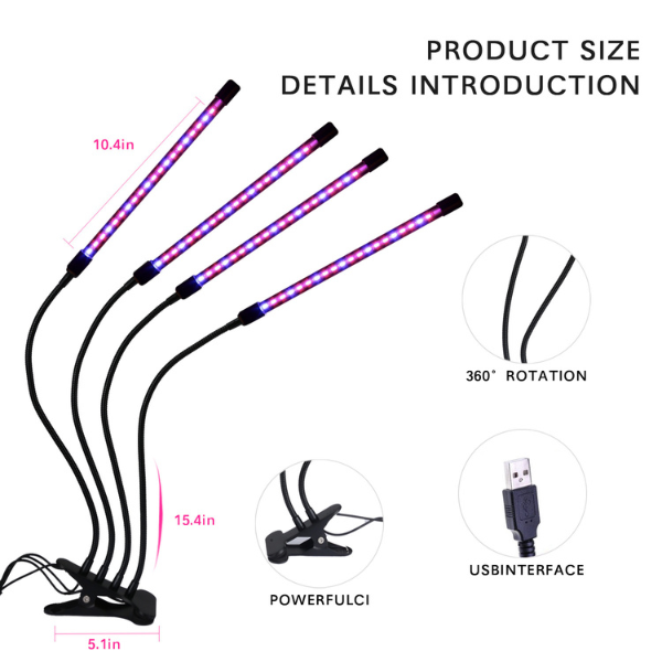 Adjustable Different modes brightness Plants grow light provides the perfect spectrum of light for plants to thrive perfect for seed starting propagation and plant growth