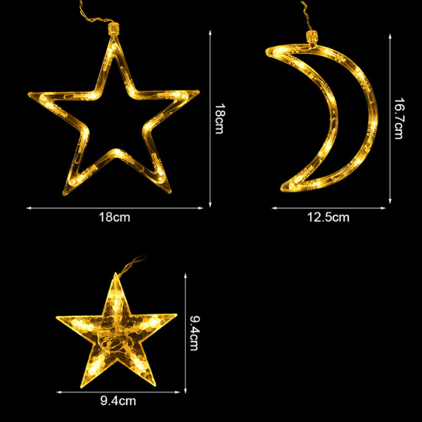 Star and moon Gardenlight backyard ledlight decoration waterproof Upgrade your outdoor space with our solar string lights and enjoy the beauty of sustainable lighting.