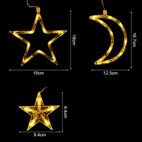Star and moon Gardenlight backyard ledlight decoration waterproof Upgrade your outdoor space with our solar string lights and enjoy the beauty of sustainable lighting.