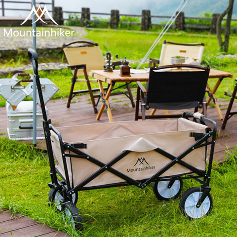 Foldable adjustable large wheel Whether you're camping hiking or exploring this wagon is the perfect outdoor accessory