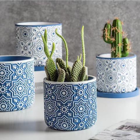 succulent planting snow flake concrete flower pot perfect for showcasing your favorite plants while complementing any decor