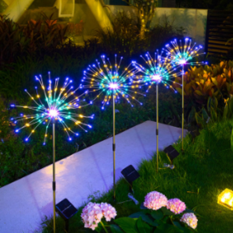 Fireworks Gardenlight backyard ledlight decoration waterproof Upgrade your outdoor space with our solar lights and enjoy the beauty of sustainable lighting.