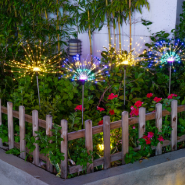 Fireworks Gardenlight backyard ledlight decoration waterproof Upgrade your outdoor space with our solar lights and enjoy the beauty of sustainable lighting.