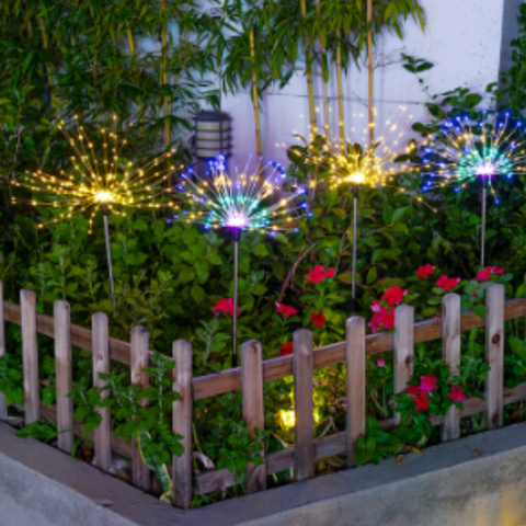 Fireworks Gardenlight backyard ledlight decoration waterproof Upgrade your outdoor space with our solar lights and enjoy the beauty of sustainable lighting.