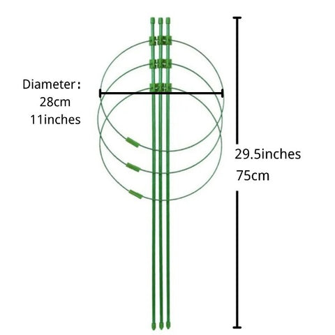 Strong plant growth The plant support ring frame is an essential tool that provide sturdy and reliable support for your plants allowing them to grow tall and strong