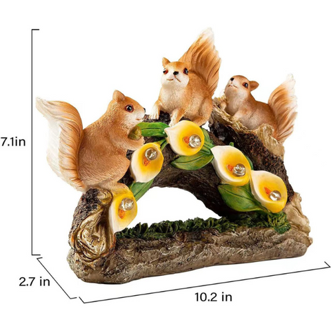 Squirrel Statues Garden Upgrade your outdoor space with our Solar-Powered Garden Sculpture Decorative Light today