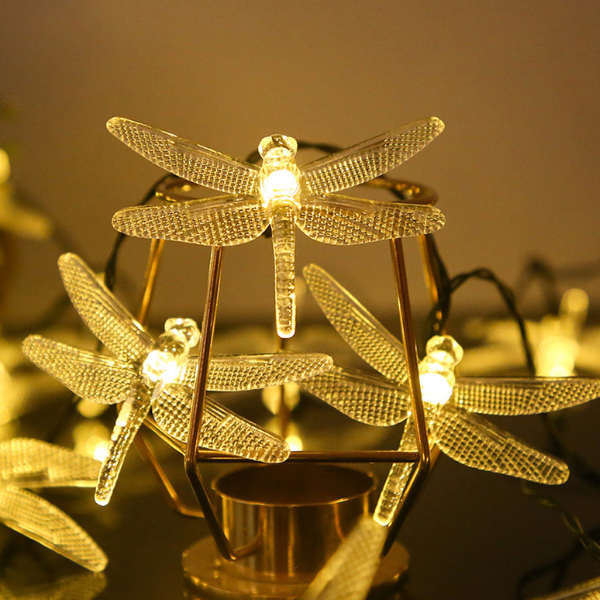 dragonfly Gardenlight backyard ledlight decoration waterproof Upgrade your outdoor space with our solar string lights and enjoy the beauty of sustainable lighting.