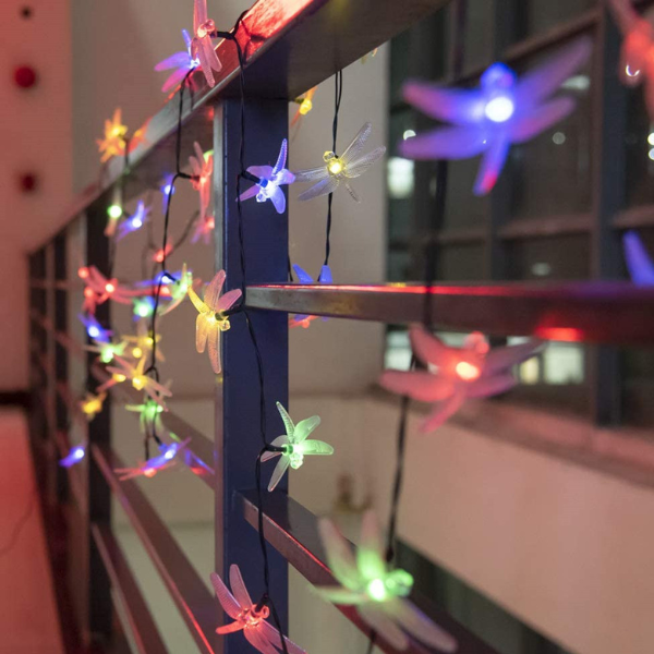 Dragonfly Gardenlight backyard ledlight decoration waterproof Upgrade your outdoor space with our solar string lights and enjoy the beauty of sustainable lighting.