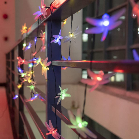 Dragonfly Gardenlight backyard ledlight decoration waterproof Upgrade your outdoor space with our solar string lights and enjoy the beauty of sustainable lighting.