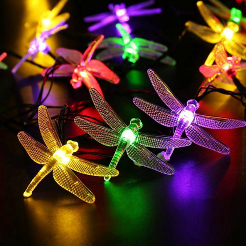 Dragonfly Gardenlight backyard ledlight decoration waterproof Upgrade your outdoor space with our solar string lights and enjoy the beauty of sustainable lighting.