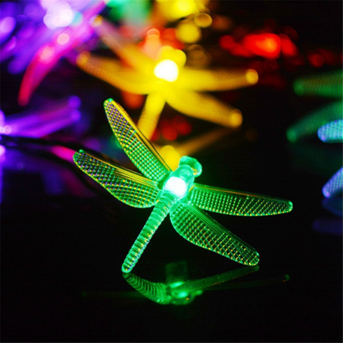 Dragonfly Gardenlight backyard ledlight decoration waterproof Upgrade your outdoor space with our solar string lights and enjoy the beauty of sustainable lighting.