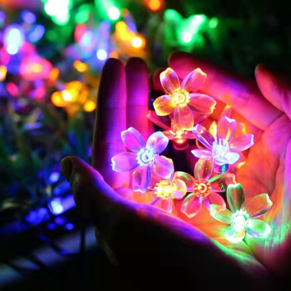 CherryBlossom Gardenlight backyard ledlight decoration waterproof Upgrade your outdoor space with our solar string lights and enjoy the beauty of sustainable lighting.