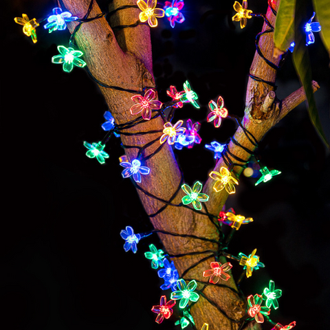 CherryBlossom Gardenlight backyard ledlight decoration waterproof Upgrade your outdoor space with our solar string lights and enjoy the beauty of sustainable lighting.