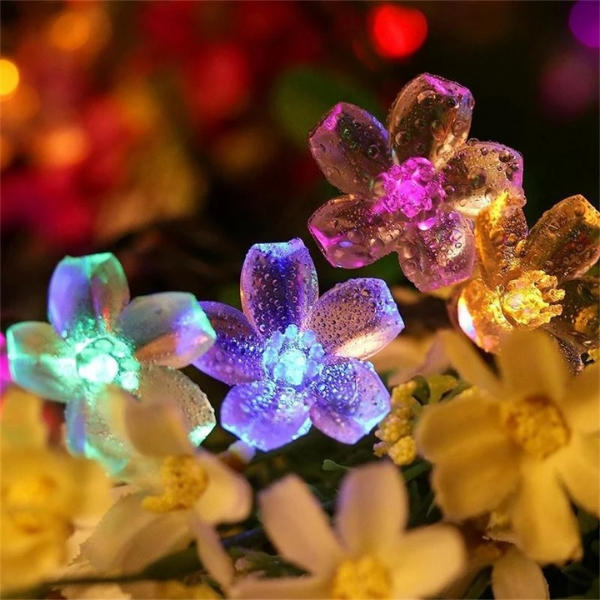 CherryBlossom Gardenlight backyard ledlight decoration waterproof Upgrade your outdoor space with our solar string lights and enjoy the beauty of sustainable lighting.
