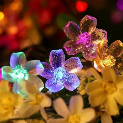 CherryBlossom Gardenlight backyard ledlight decoration waterproof Upgrade your outdoor space with our solar string lights and enjoy the beauty of sustainable lighting.